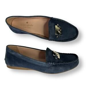 Kate Spade New York Women's Carmen Loafers Size 7.5 B Navy Blue Driving Loafer